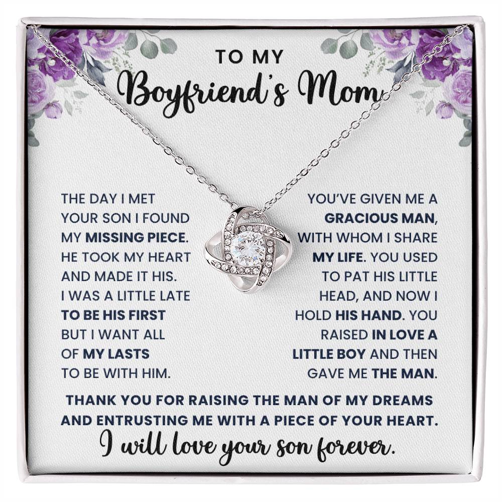 To My Boyfriend'a Mom- Loveknot Necklace-All My Lasts To Be With Him LX322