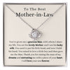 To The Best Mother-In -law-Loveknot Necklace-I Hold His Hand