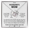 To My Husband's Mom- Necklace Gift For Mother In law