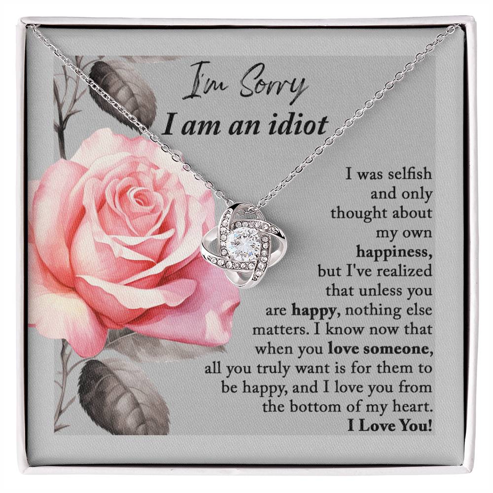 Sorry Necklace For Her- Lovenot Necklace-I Am An Idiot