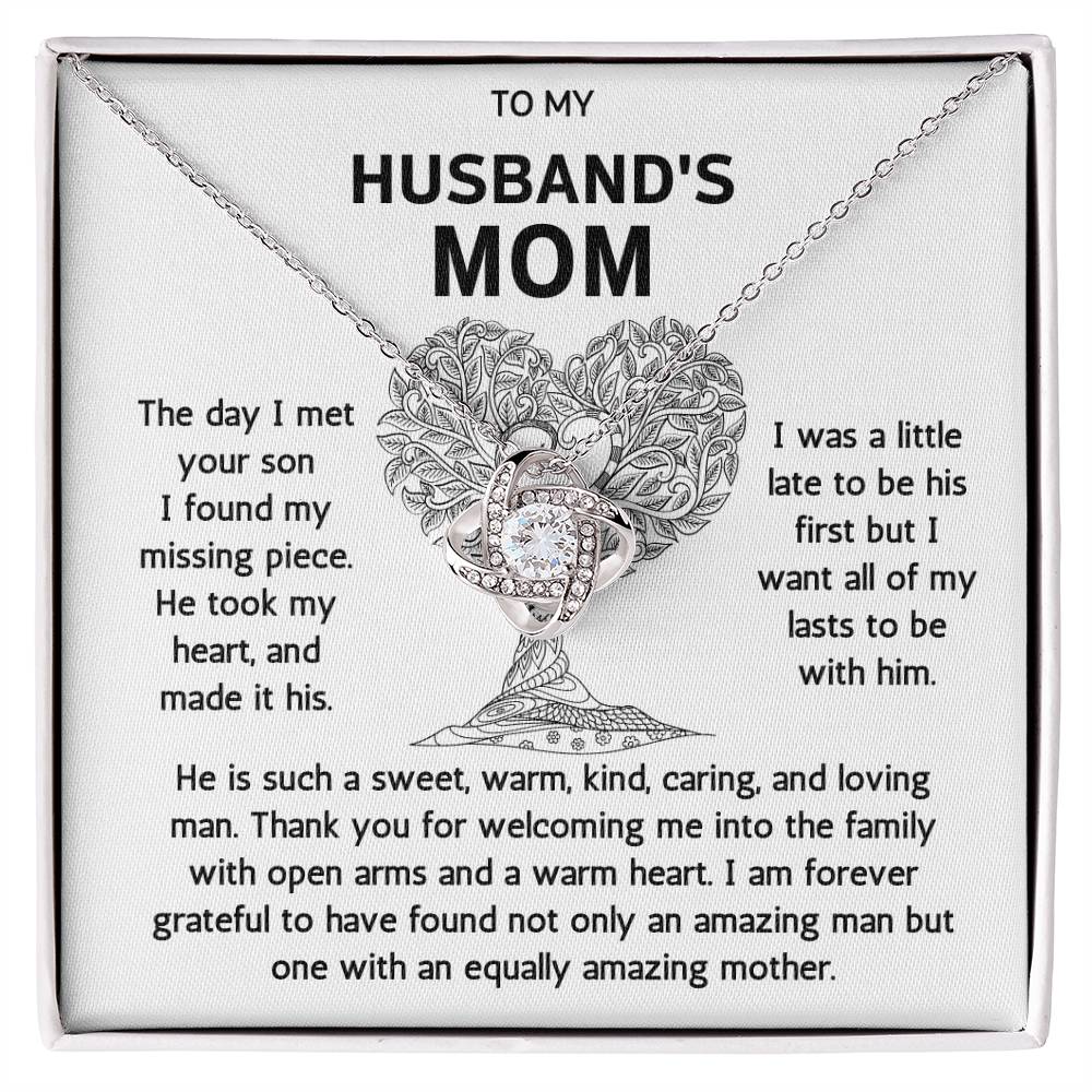 To My Husband's Mom- Loveknot Necklace