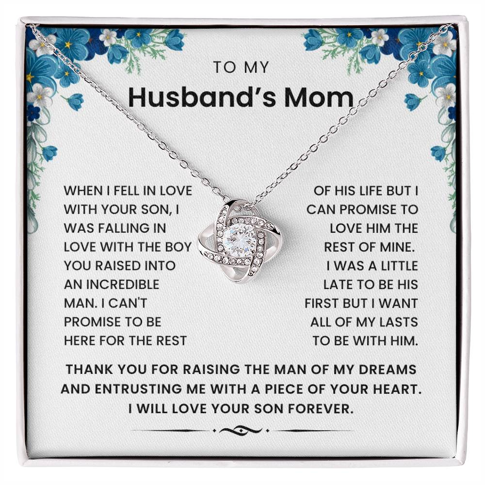 To My Husband's Mom- Loveknot Necklace-All My Lasts To Be With Him