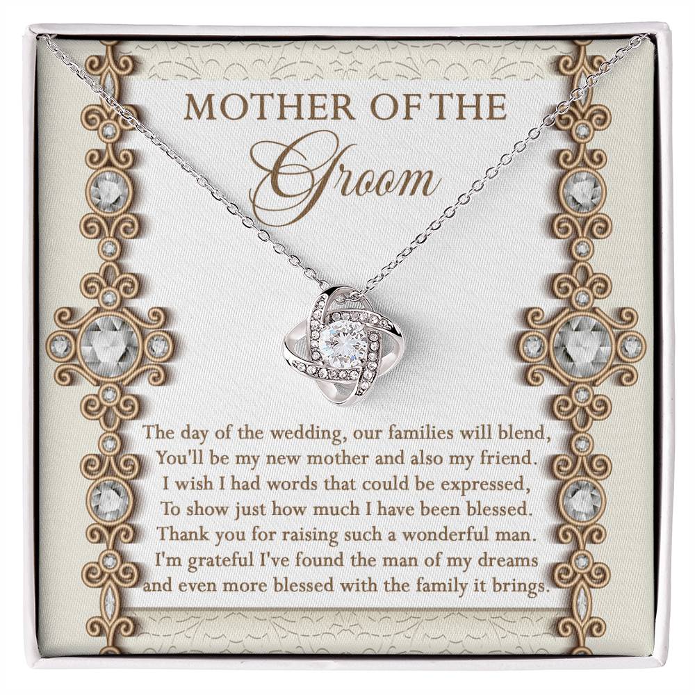 Mom Of Groom-New Mother-Loveknot Necklace