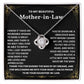 Mothers Day gift for Mother In Law - Love Knot Necklace Lux121