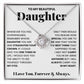 To My Daughter- Loveknot Necklace- Always Carry You In My Heart