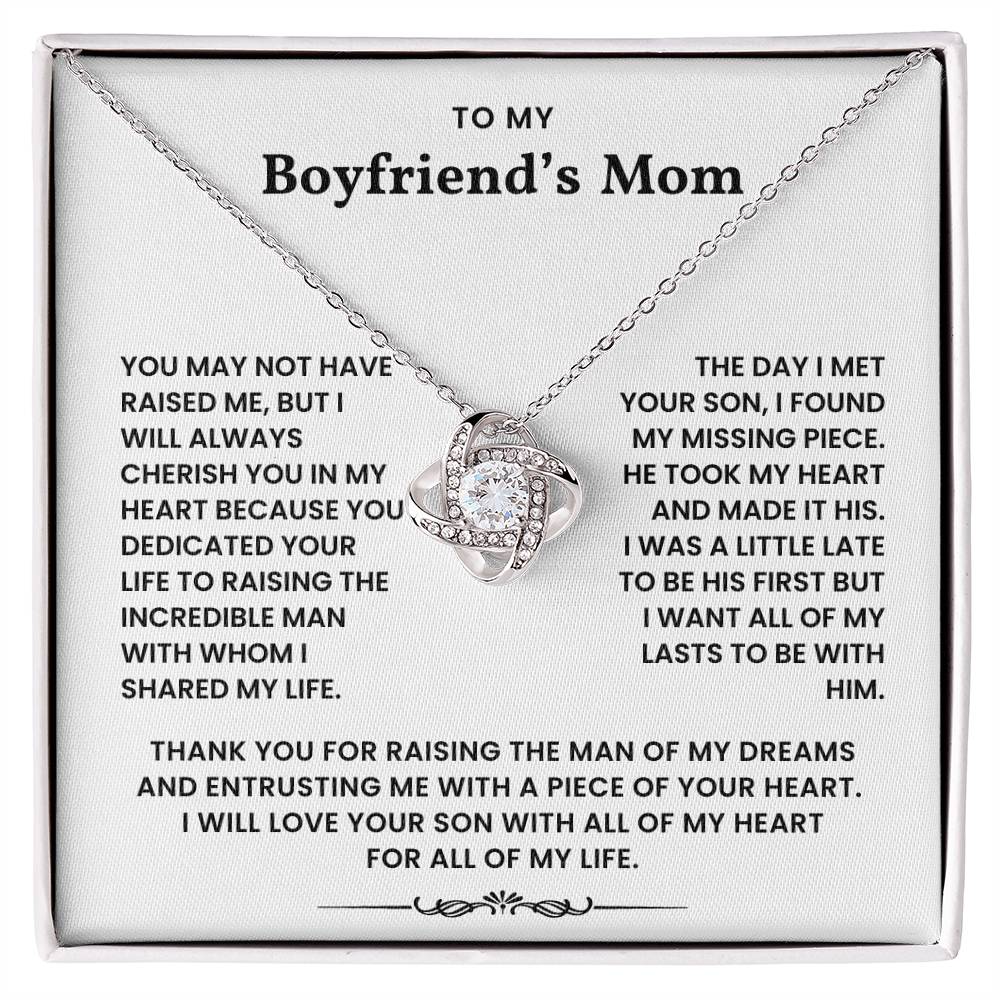 To My Boyfriend's Mom - Thank You For Raising The Man of My Dreams - Necklace