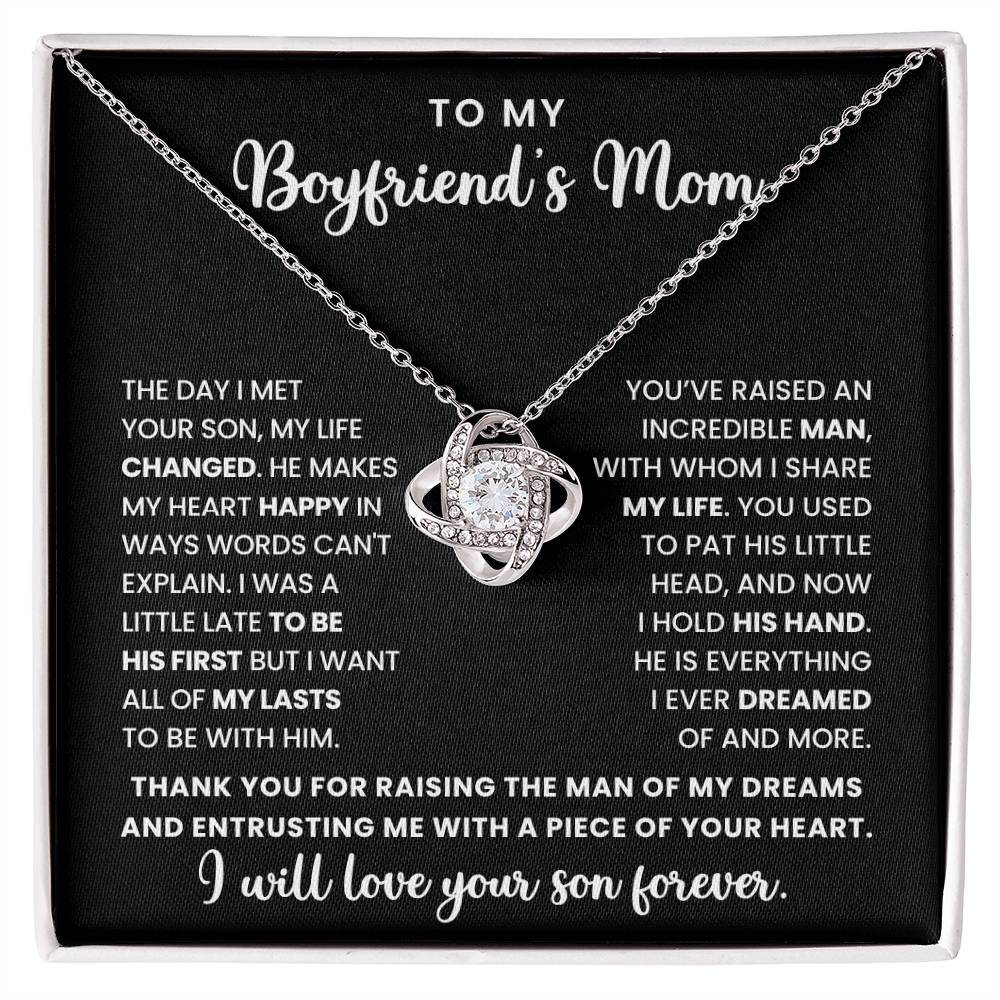To My Boyfriend'a Mom- Loveknot Necklace-All My Lasts To Be With Him LX321