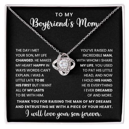 To My Boyfriend'a Mom- Loveknot Necklace-All My Lasts To Be With Him LX321