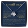 To My Daughter In Law - You Are My Daughter In Heart - Necklace