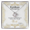 Bride-Certificate Of Achievement-Loveknot Necklace