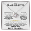 To My Granddaughter - I Will Always Carry You In My Heart - Necklace