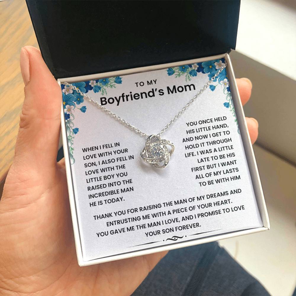 To My Boyfriend's Mom - Thank You for Raising The Man of My Dreams - Necklace Gift Set LX222