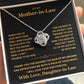 To My Husband's Mom- Loveknot Necklace-All My Lasts To Be With Him Lux001