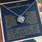 To My Daughter In Law - You Are My Daughter In Heart - Necklace
