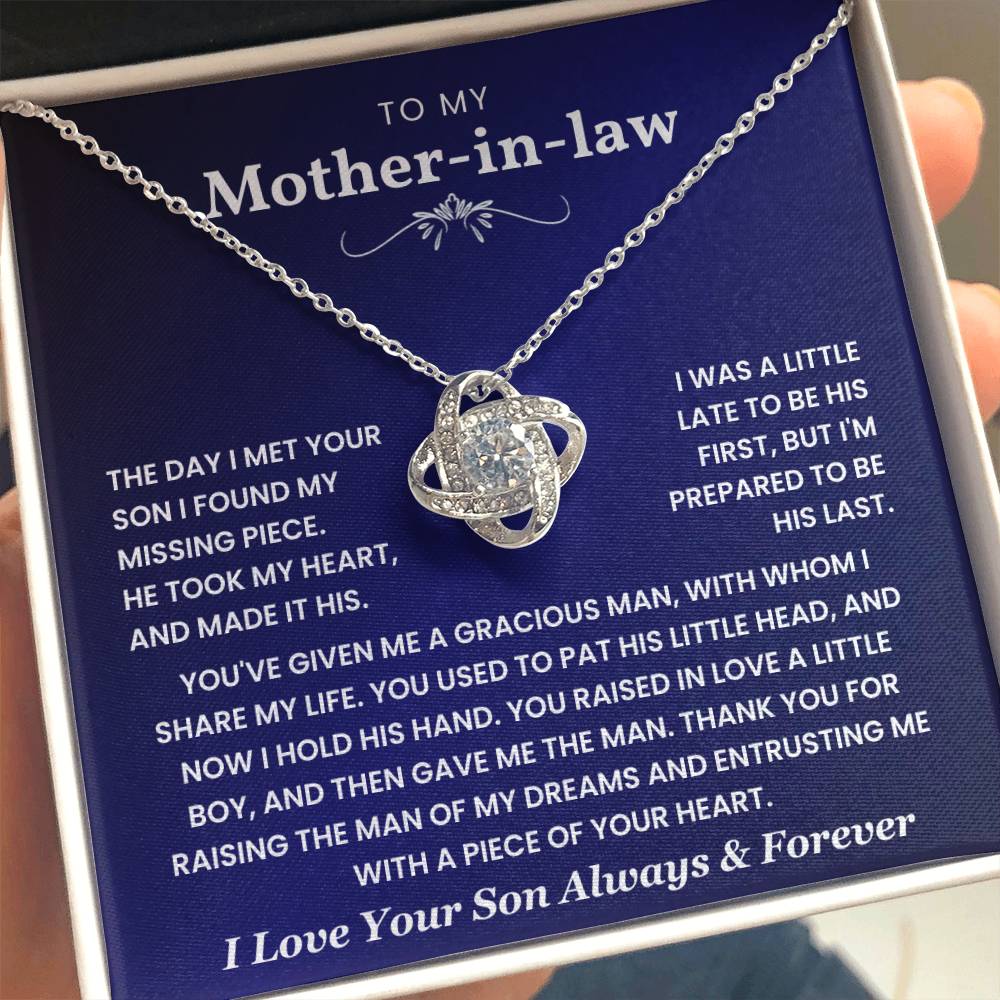 To My Husband's Mom - Thank You for Raising The Man of My Dreams - Necklace