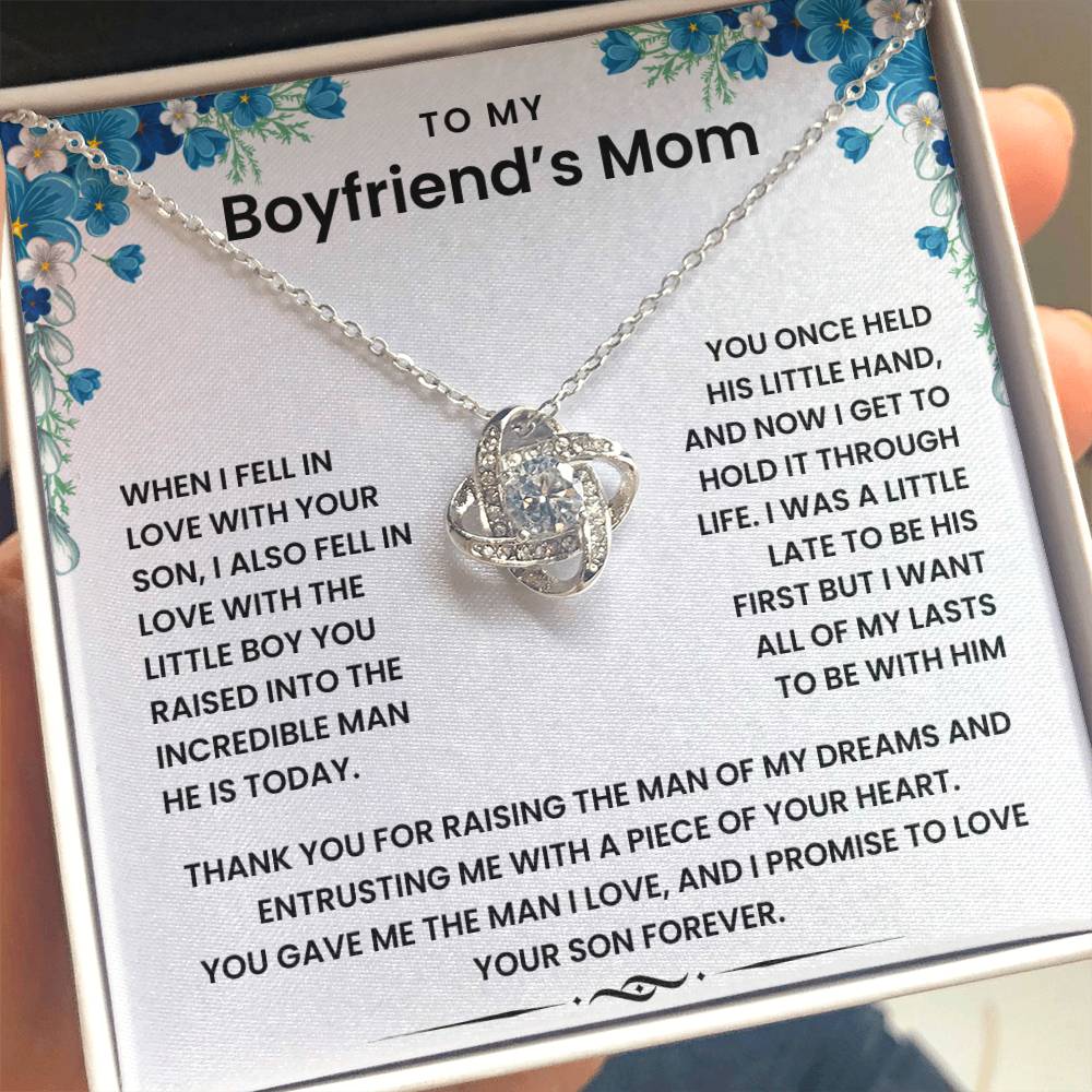 To My Boyfriend's Mom - Thank You for Raising The Man of My Dreams - Necklace Gift Set LX222