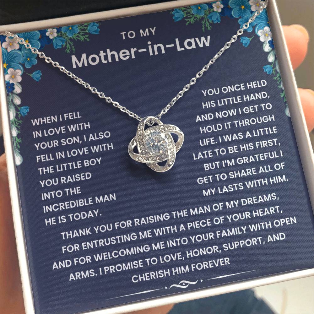 To My Mother-in-Law - Thank You for Raising the Man of My Dreams - Necklace Gift Set 341