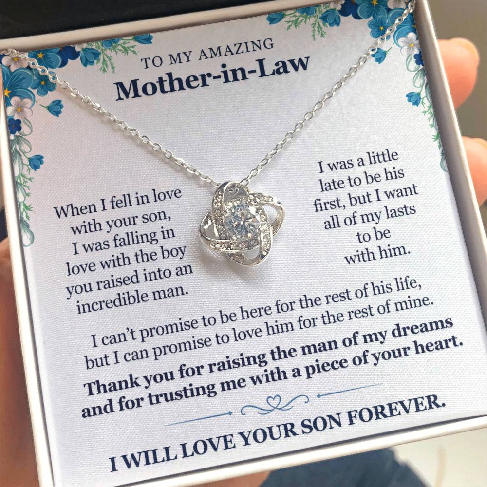 To My Mother-in-Law - Thank You for Raising The Man of My Dreams - Necklace Set