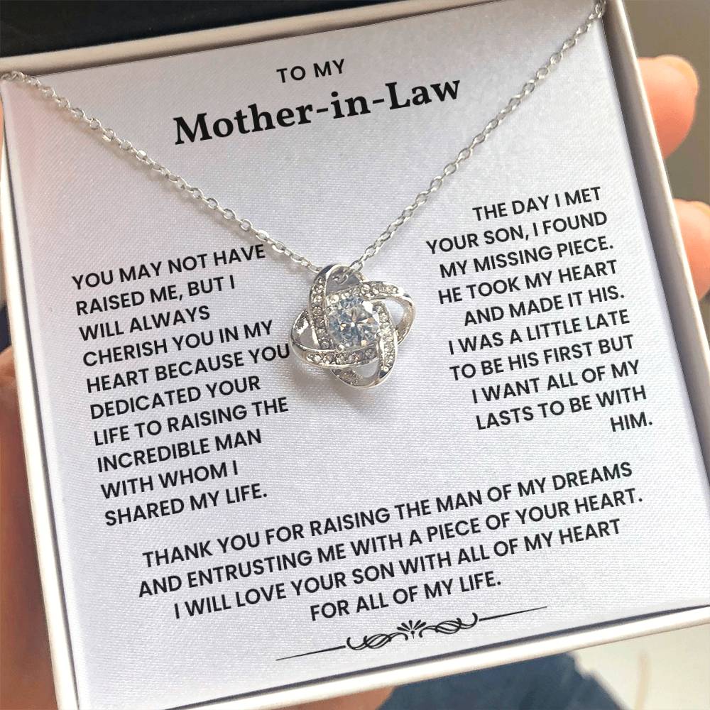 To My Mother in law - Thank You For Raising The Man of My Dreams - Necklace
