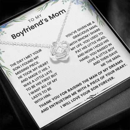 To My Boyfriend's Mom - Thank You for Raising The Man of My Dreams - Necklace