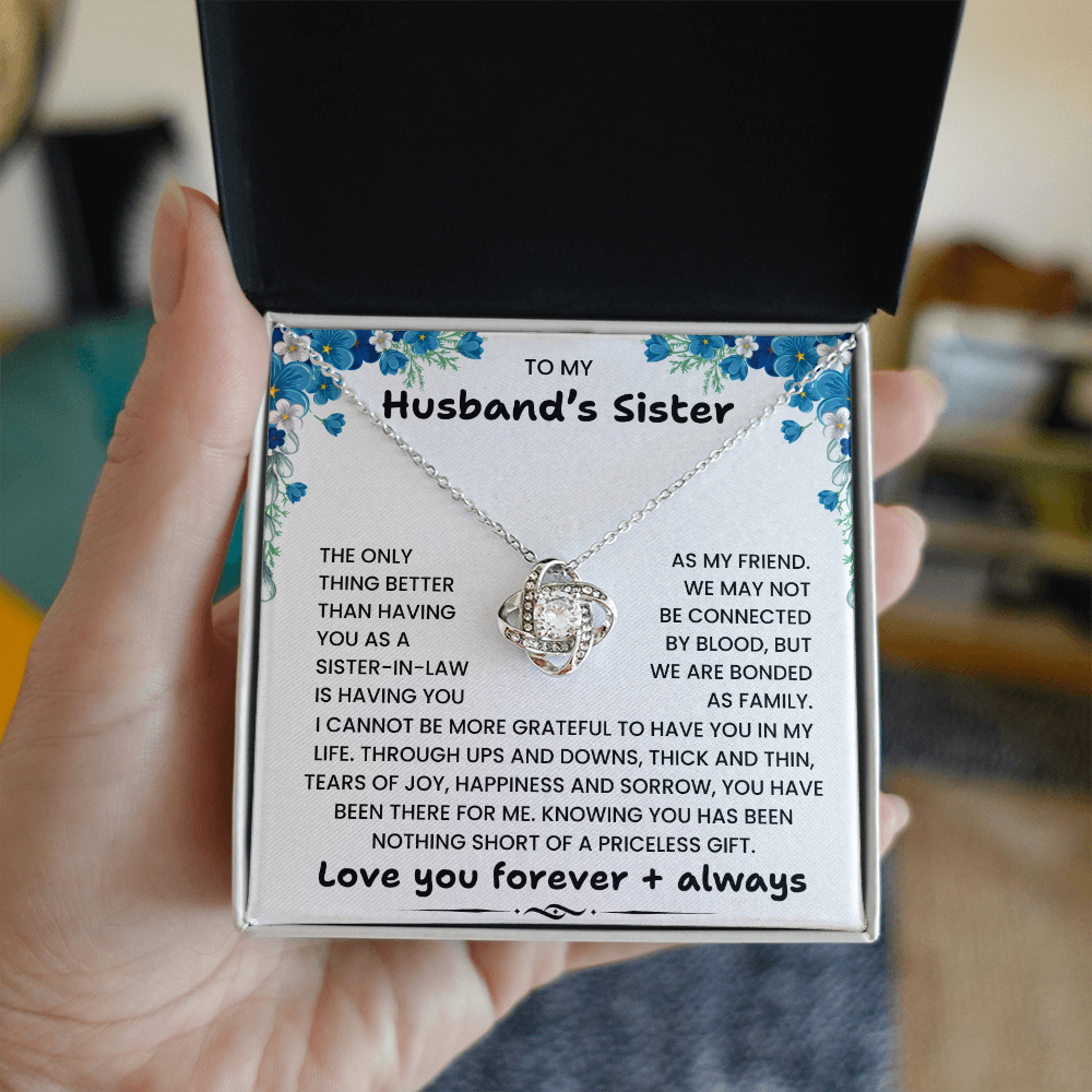 To My Husband's Sister - We Are Bonded As Family - Necklace