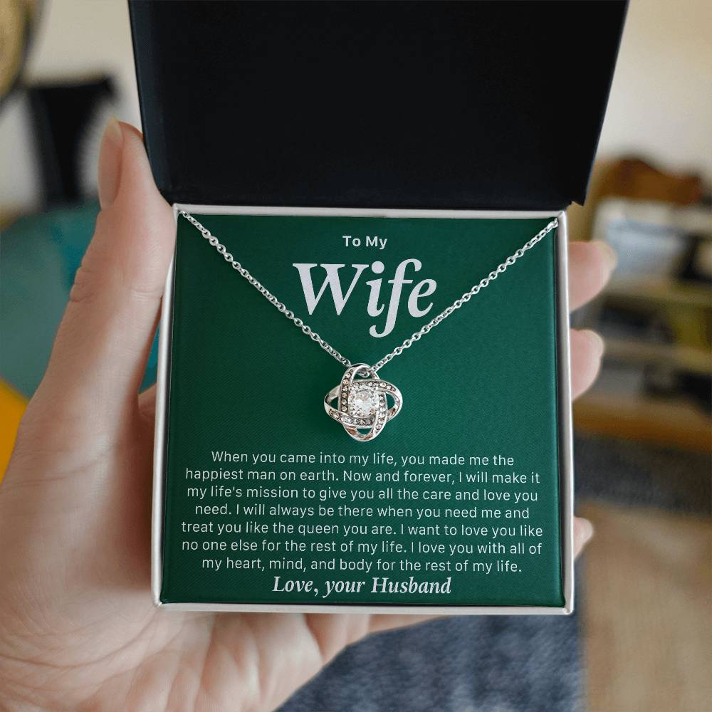 To my wife- Loveknot necklace