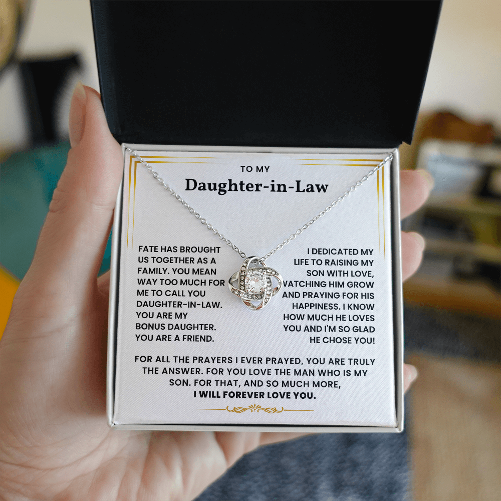 To My Daughter in Law - I Will Forever Love You - Necklace