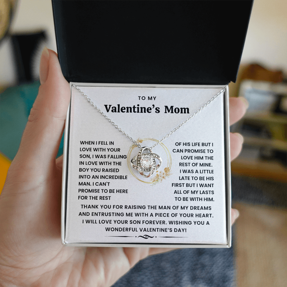 To My Valentine's Mom - Thank You For Raising The Man of My Dreams - Necklace