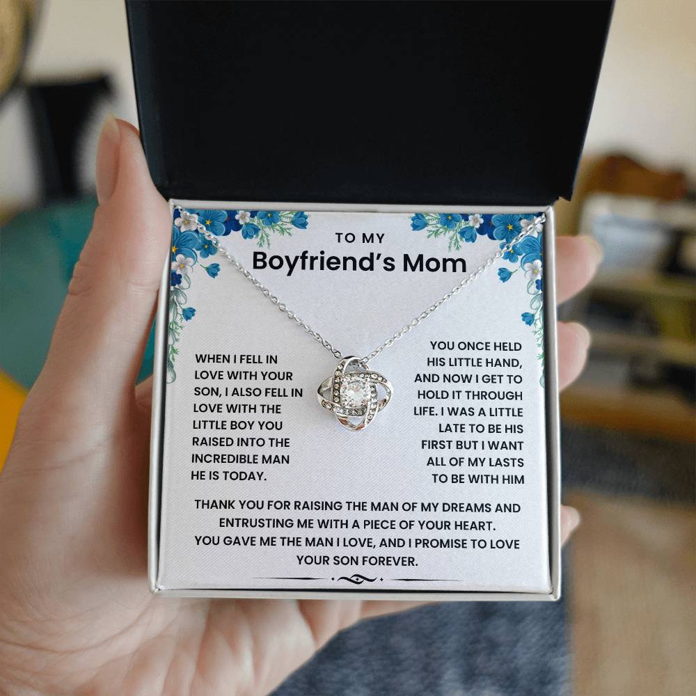 To My Boyfriend's Mom - Thank You for Raising The Man of My Dreams - Necklace Gift Set LX222