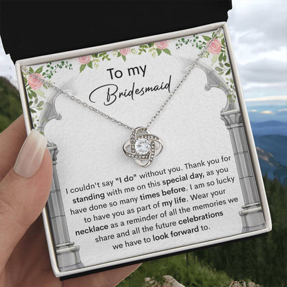 Bridesmaid-Standing With Me-Loveknot Necklace