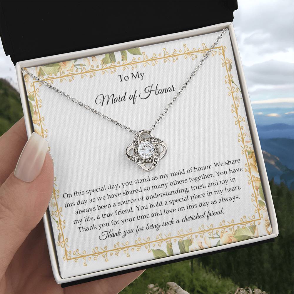 Maid of Honor-Share This Day-Loveknot Necklace