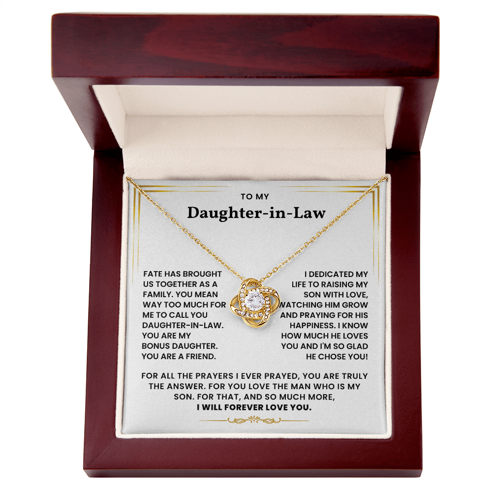 To My Daughter in Law - I Will Forever Love You - Necklace