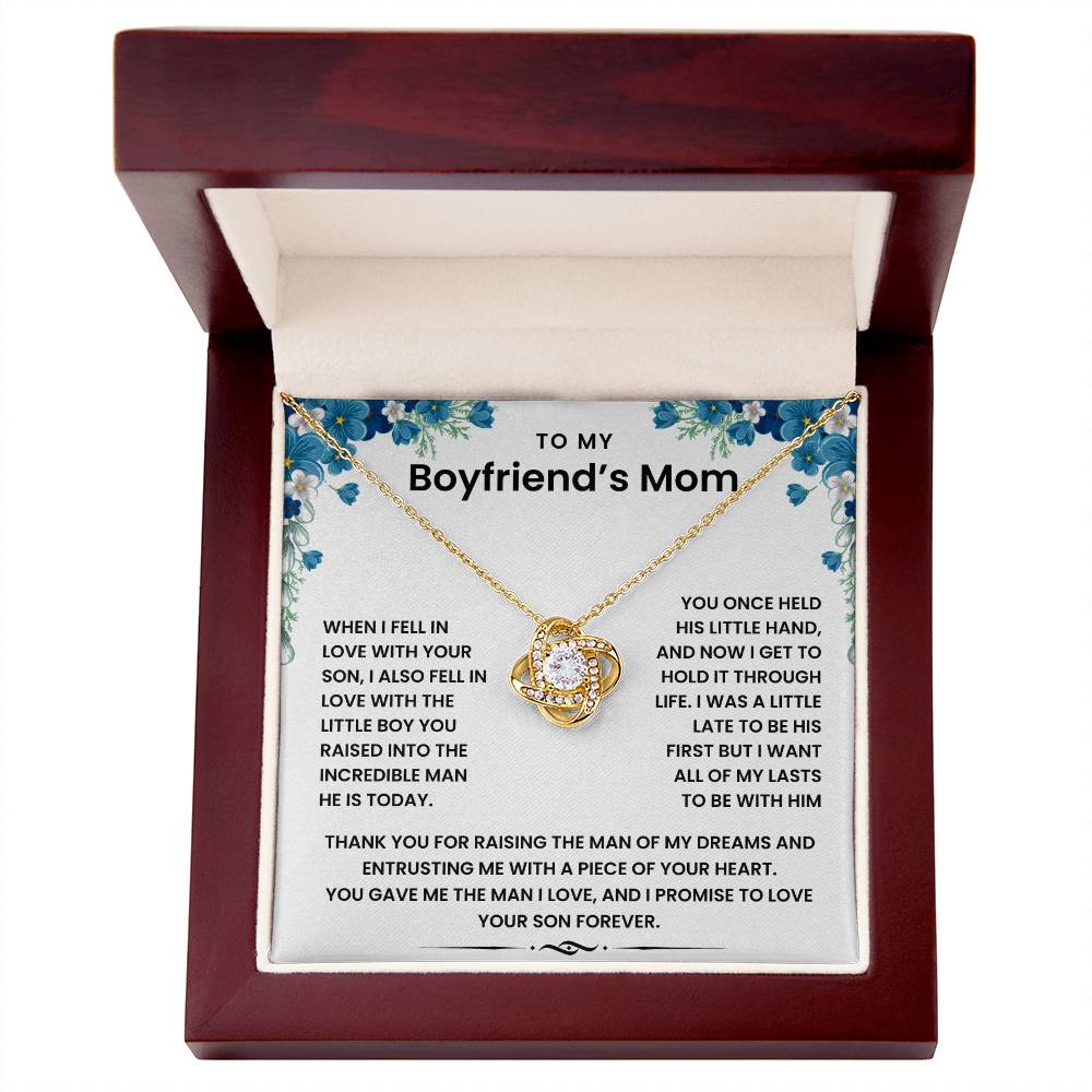 To My Boyfriend's Mom - Thank You for Raising The Man of My Dreams - Necklace Gift Set LX222