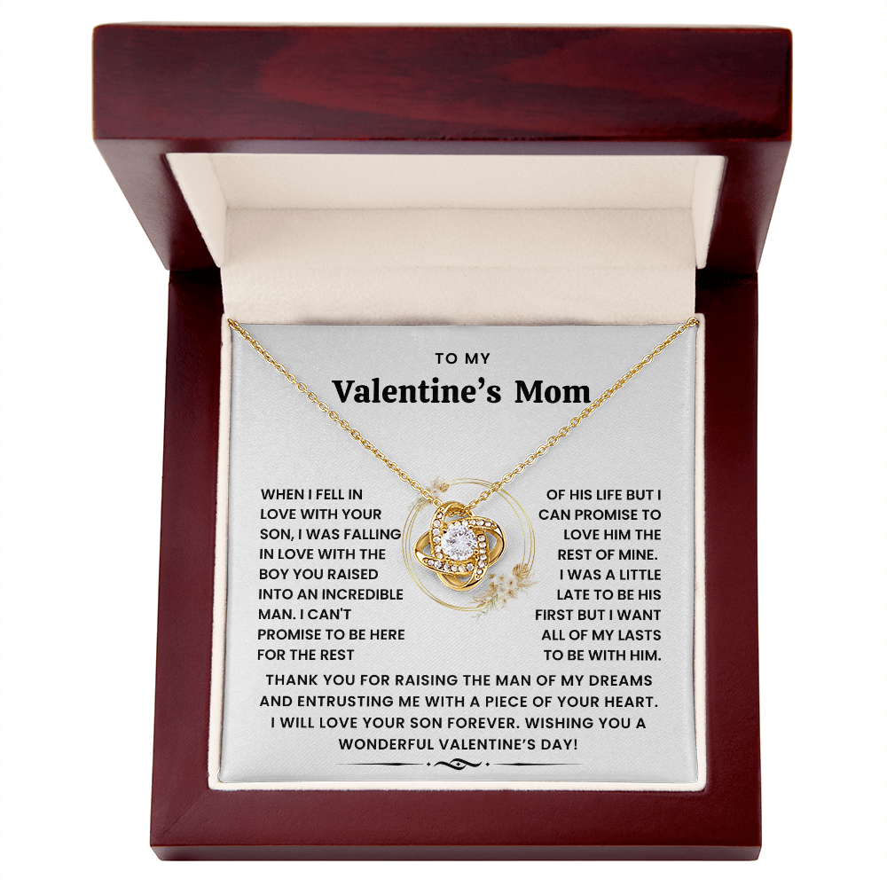 To My Valentine's Mom - Thank You For Raising The Man of My Dreams - Necklace