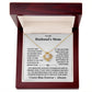 To My Husband's Mom-I Love Him Forever And Always-Loveknot Necklace