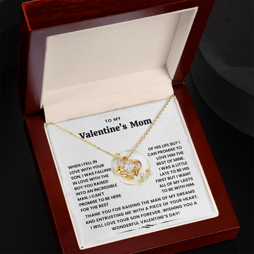 To My Valentine's Mom - Thank You For Raising The Man of My Dreams - Necklace