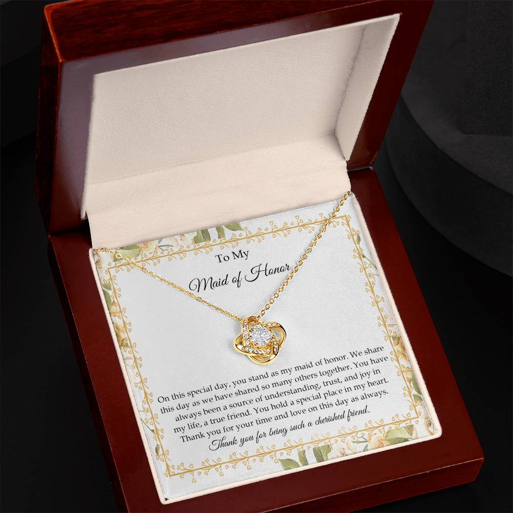 Maid of Honor-Share This Day-Loveknot Necklace