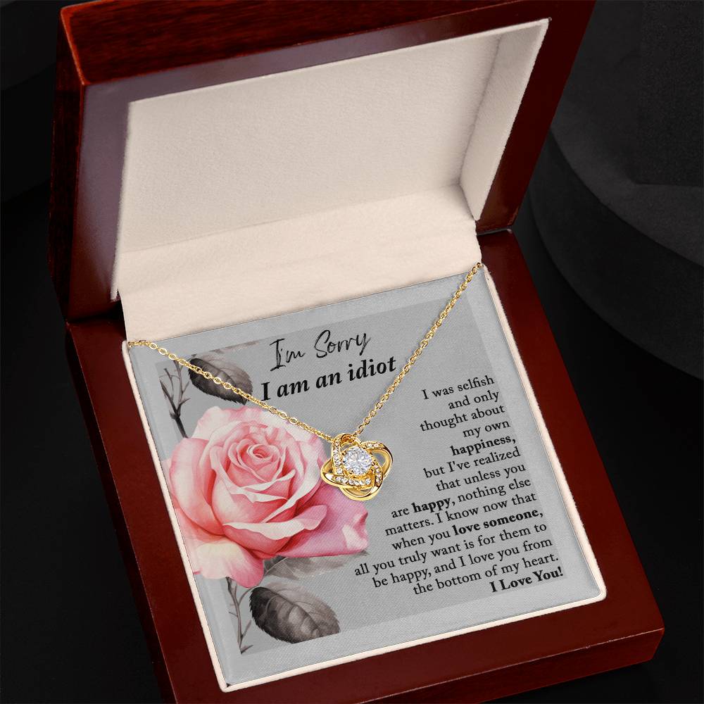 Sorry Necklace For Her- Lovenot Necklace-I Am An Idiot