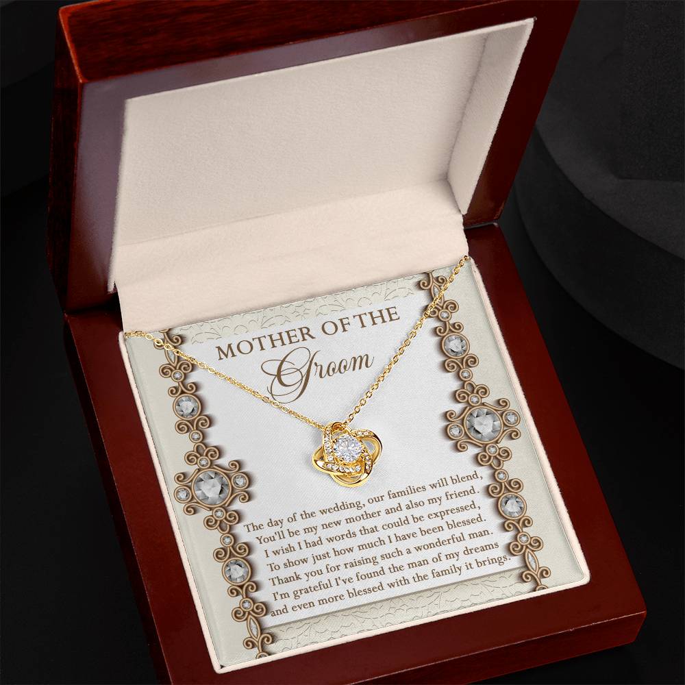 Mom Of Groom-New Mother-Loveknot Necklace