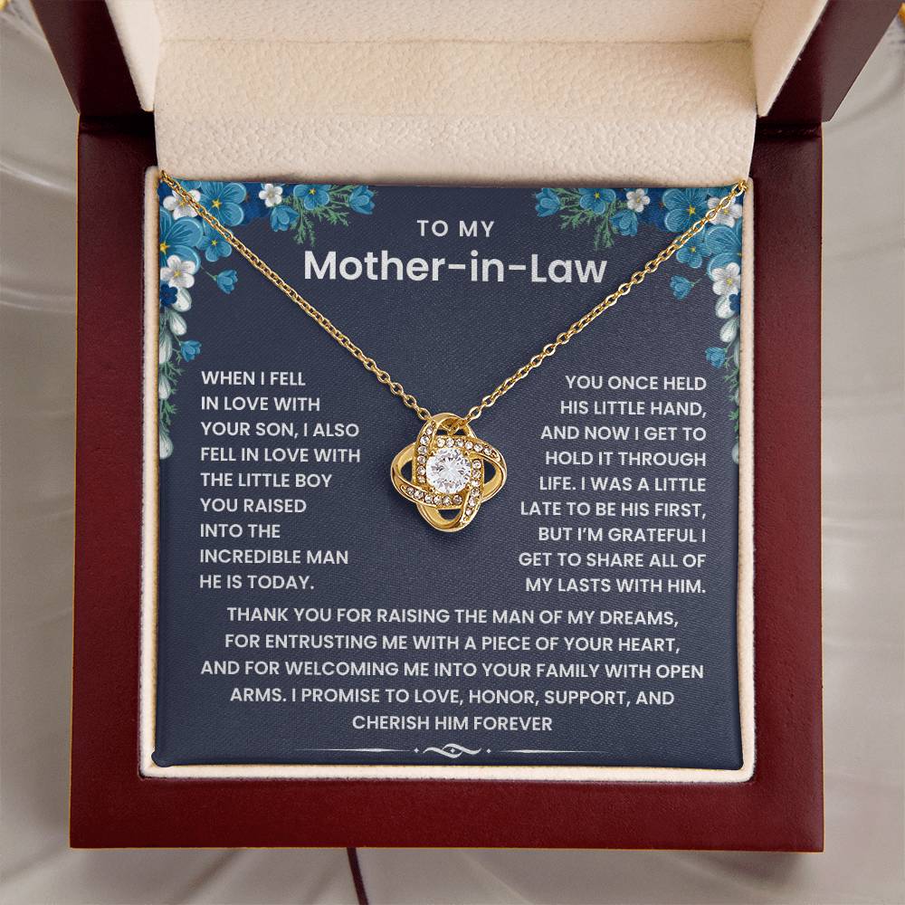 To My Mother-in-Law - Thank You for Raising the Man of My Dreams - Necklace Gift Set 341