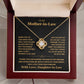 To My Husband's Mom- Loveknot Necklace-All My Lasts To Be With Him Lux001