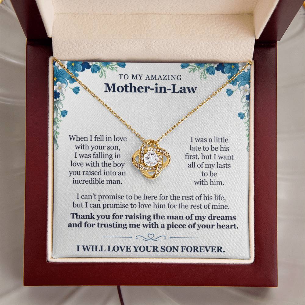 To My Mother-in-Law - Thank You for Raising The Man of My Dreams - Necklace Set
