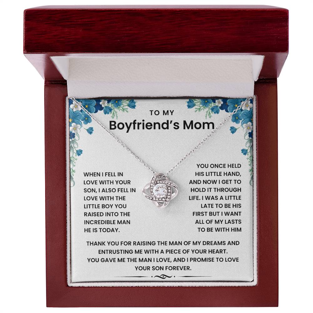 To My Boyfriend's Mom - Thank You for Raising The Man of My Dreams - Necklace Gift Set LX222