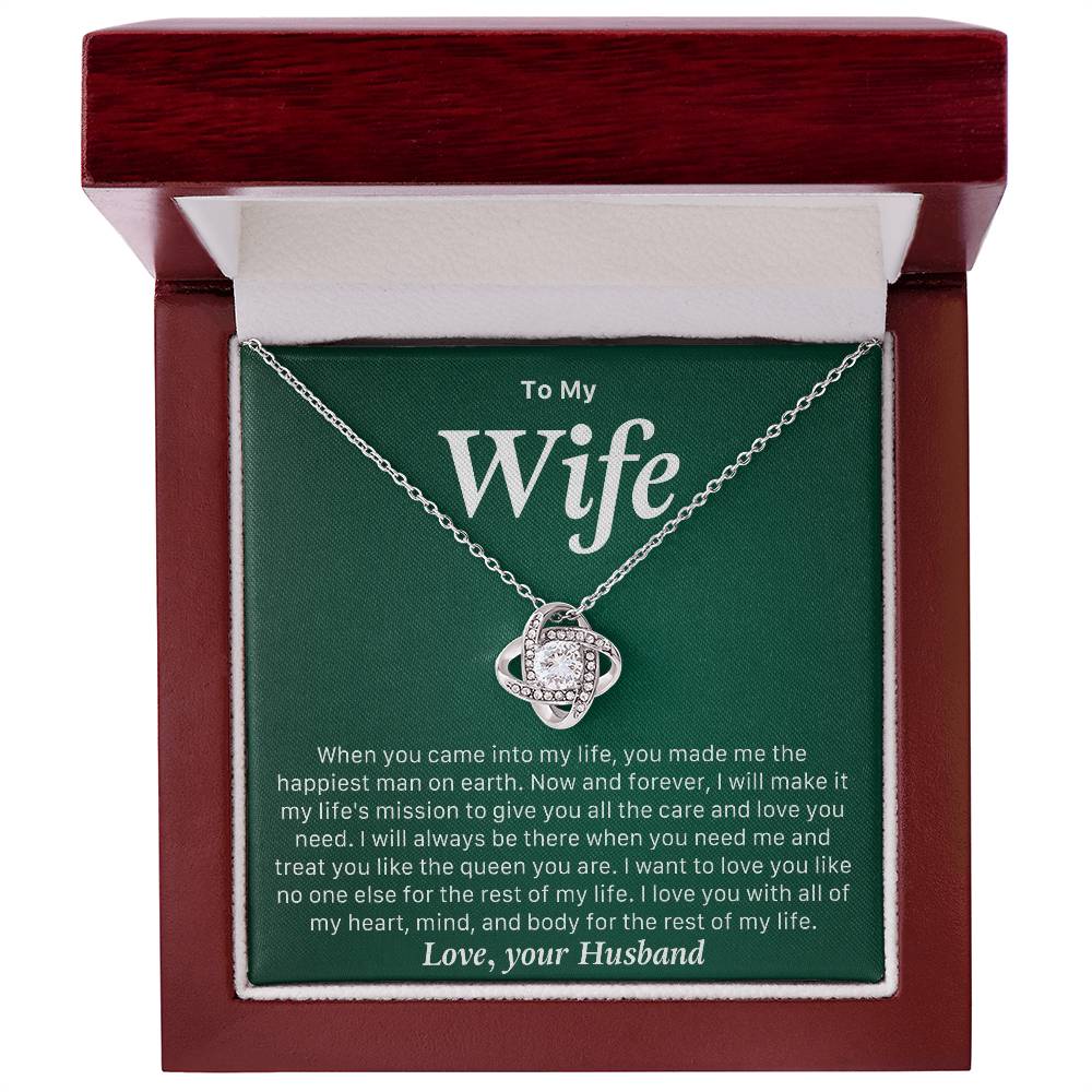 To my wife- Loveknot necklace