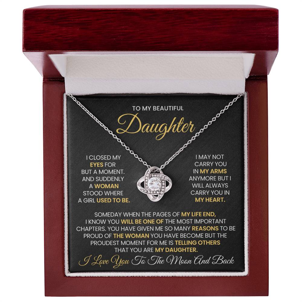 To My Daughter - I Will Always Carry You in My Heart - Necklace