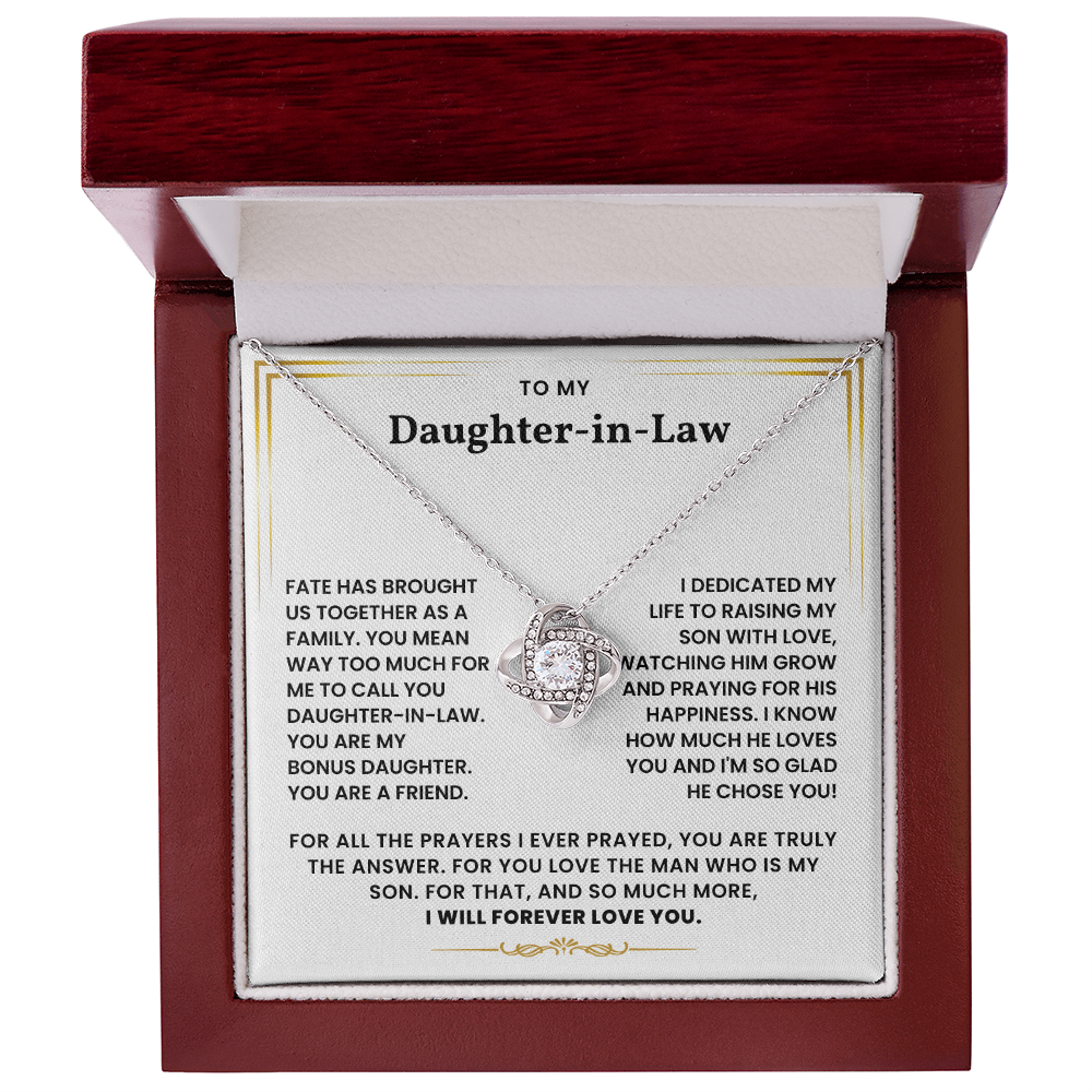 To My Daughter in Law - I Will Forever Love You - Necklace
