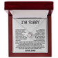 I Am Sorry Necklace for Daughter - I Will Always Be Your Biggest Fan