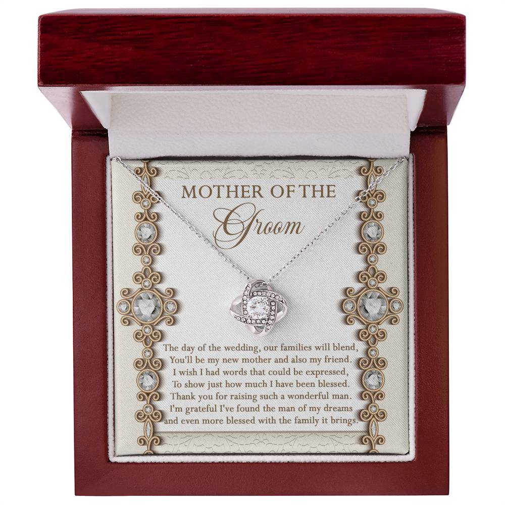 Mom Of Groom-New Mother-Loveknot Necklace