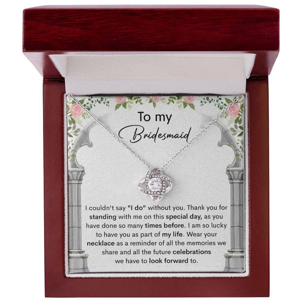 Bridesmaid-Standing With Me-Loveknot Necklace