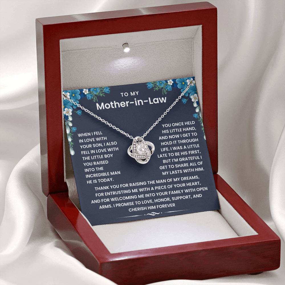 To My Mother-in-Law - Thank You for Raising the Man of My Dreams - Necklace Gift Set 341